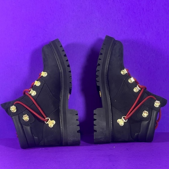 Timberland Women's LTD Heritage 6 Inch Black Nubuck Leather Boot Shoe Size 6-NEW - Picture 6 of 10